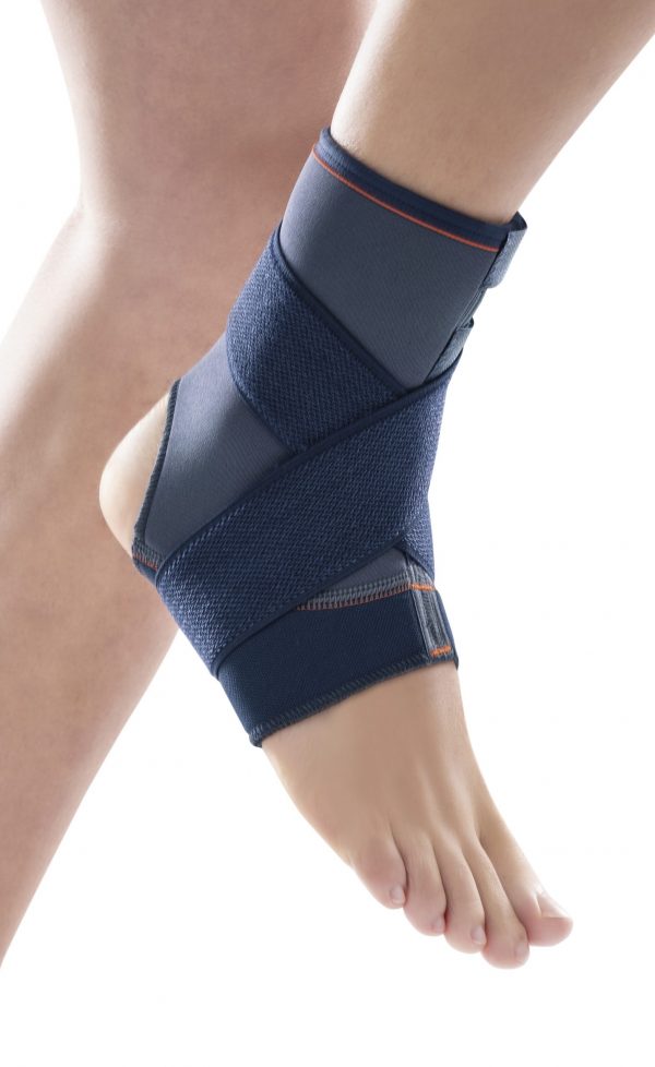 SUPORTE DE TORNOZELO DE NEOPRENE COM TIRA ESTABILIZADORA