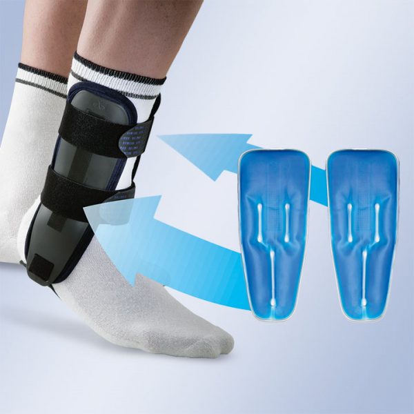 ÓRTESE DE TORNOZELO COM SACOS DE GEL